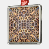 Bruin kaleidoscoop metalen ornament (Links)