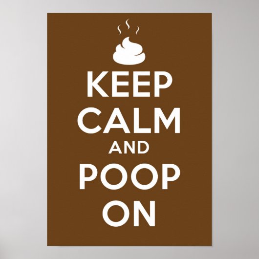 Bruin kalm en poep op Poster (Voorkant)