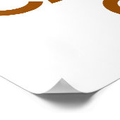 Bruin kalm houden en doorgaan poster (Hoek)