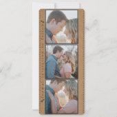 Bruin karton Rustic Trendy Three Foto Save The Date (Achterkant)