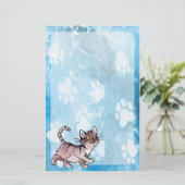 Bruin Kat Briefpapier (Staand voorkant)