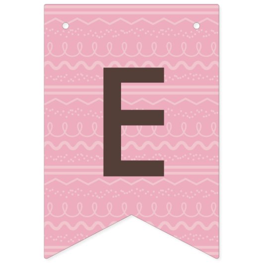 Bruin kerstkoekjesdecorcerende feestbanner vlaggetjes (Derde vlag)