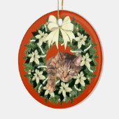 Bruin kerstmis keramisch ornament (Links)