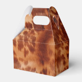 Bruin Koeienhuid Dierenprint Bedankdoosjes (Achterkant)