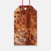 Bruin Koeienhuid Dierenprint Cadeaulabel (Achterkant)