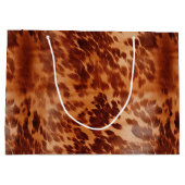 Bruin Koeienhuid Dierenprint Groot Cadeauzakje (Achterkant)