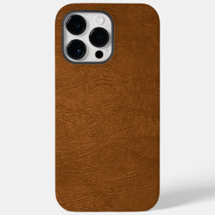 Bruin Koeienhuid leder textuur Case-Mate iPhone 14 Pro Max Hoesje