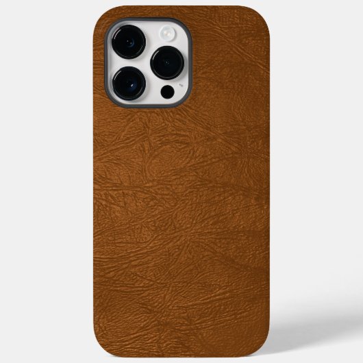 Bruin Koeienhuid leder textuur Case-Mate iPhone Case (Achterkant)