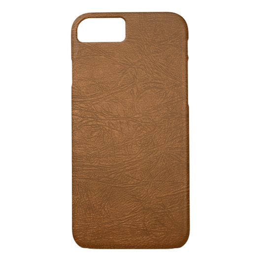 Bruin Koeienhuid leder textuur Case-Mate iPhone Case (Achterkant)