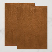 Bruin Koeienhuid leder textuur Kaart (Voorkant / Achterkant)