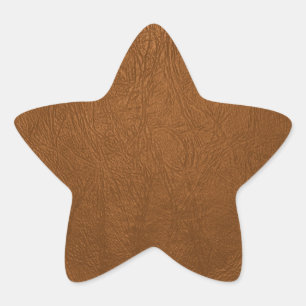 Bruin Koeienhuid leder textuur Ster Sticker