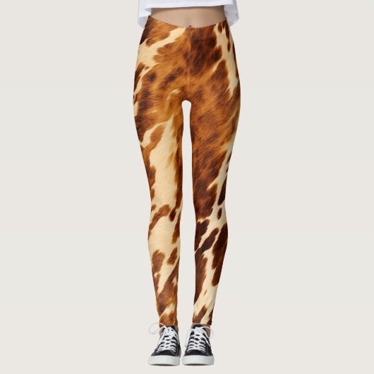 Bruin Koeienhuid Leggings (Voorkant)