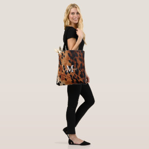 Bruin Koeienhuid Monogram Draagtas
