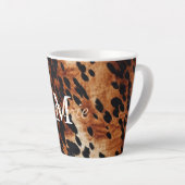 Bruin Koeienhuid Monogram Latte Mok (Rechterhoek)