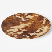 Bruin Koeienhuid Papieren Bordje (Gekanteld)