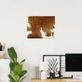 Bruin Koeienhuid Print Poster (Thuiskantoor)