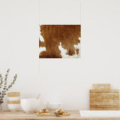 Bruin Koeienhuid Print Poster (Keuken)