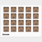 Bruin koffiekopje Koffie Zeep Label (Vel)