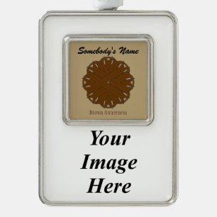 Bruin-koolstof Tmpl (V-I) door Kenneth Yoncich Verzilverd Kader Ornament