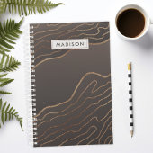 Bruin Koper Modern Abstract Agaat Gepersonaliseerd Planner