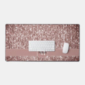 Bruin koraal glitter fonkelt Monogram Bureaumat (Keyboard & Muis)