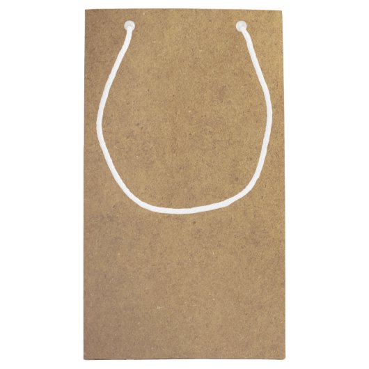 Bruin Kraft-document Stijl Klein Cadeauzakje (Achterkant)