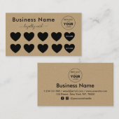 Bruin Kraft-papier - Minimale korting op Logo toev Klantenkaartje (Voorkant / Achterkant)