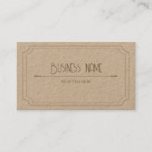  bruin kraft QR code boutique Visitekaartje (Voorkant)