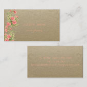  bruin kraftpapier, kant, Rozen Visitekaartje (Voorkant / Achterkant)