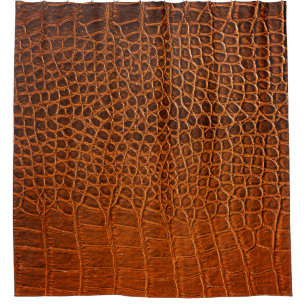 Bruin krokodilleder douchegordijn