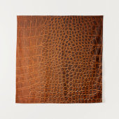 Bruin krokodilleder wandkleed (Voorkant (horizontaal))