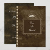 Bruin kroonhuwelijk kaart (Voorkant / Achterkant)