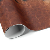 Bruin kunstleder cadeaupapier (Rol Hoek)
