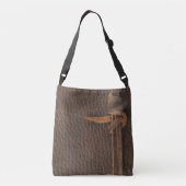 Bruin kunstleder/leder Knot - Canvas tas (Achterkant)