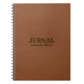 Bruin kunstleder notitieboek (Voorkant)