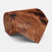 Bruin kunstleder stropdas (Opgerold)