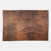 Bruin kunstleder theedoek (Horizontaal)