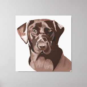 Bruin Labrador Canvas Afdruk