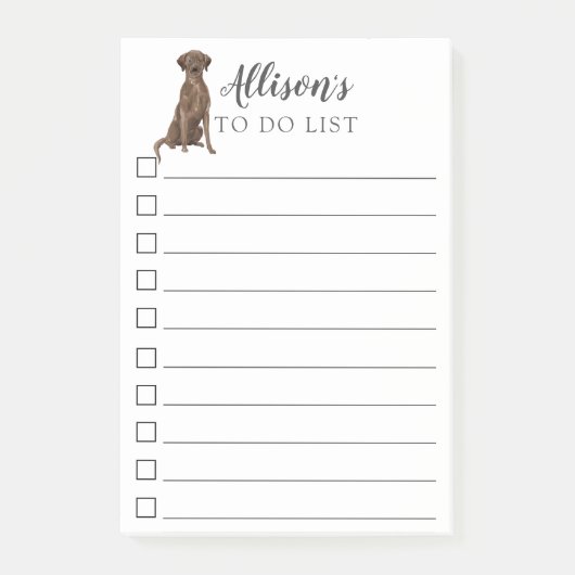 Bruin labrador Dog, gepersonaliseerd om lijst te d Post-it® Notes (Voorkant)