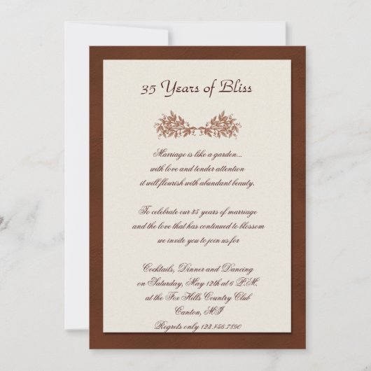 Bruin Leather Classic Elegance Jubileum Kaart (Voorkant)