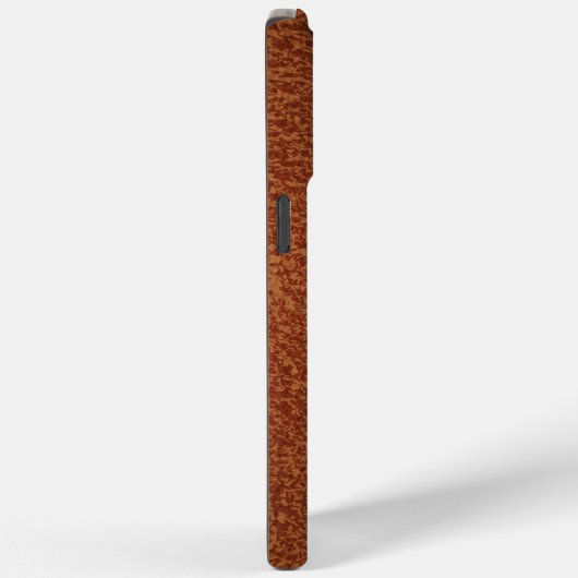 Bruin leder als monogram Case-Mate iPhone case (Achterkant / Rechts)
