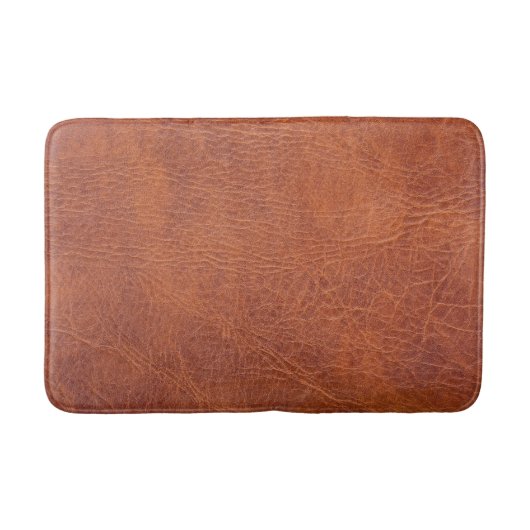 Bruin leder badmat (Voorkant)