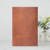 Bruin leder briefpapier (Staand voorkant)