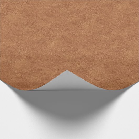 Bruin leder cadeaupapier (Hoek)