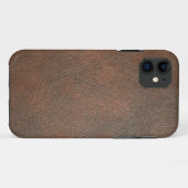 Bruin leder Case-Mate iPhone case (Achterkant (horizontaal))
