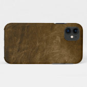 Bruin leder Case-Mate iPhone case (Achterkant (horizontaal))