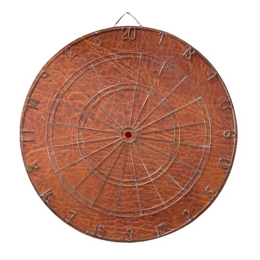 Bruin leder dartbord (Voorkant)