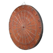Bruin leder dartbord (Voorkant Rechts)