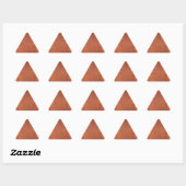 Bruin leder driehoek sticker (Vel)