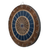 Bruin leder, kunstbord dartbord (Voorkant Rechts)